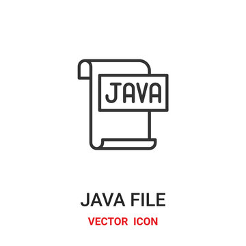 Java vector icon. Modern, simple flat vector illustration for website or mobile app.Java file symbol, logo illustration. Pixel perfect vector graphics	