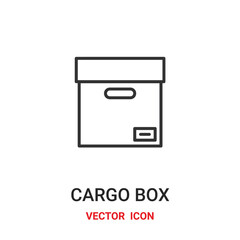 Cargo box vector icon. Modern, simple flat vector illustration for website or mobile app. Cargo package symbol, logo illustration. Pixel perfect vector graphics	