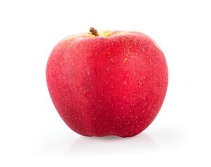 Fresh red apple isolated on white background.