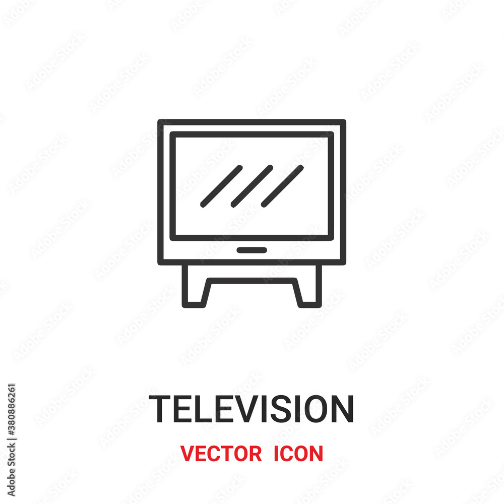 Poster television icon vector symbol. padlock symbol icon vector for your design. modern outline icon for y