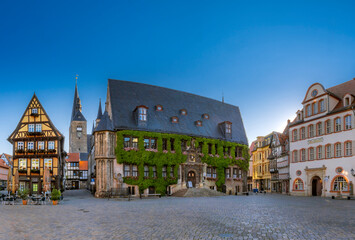 Fototapeta na wymiar Old Town Hall at the historic City Quedlinburg, Germany