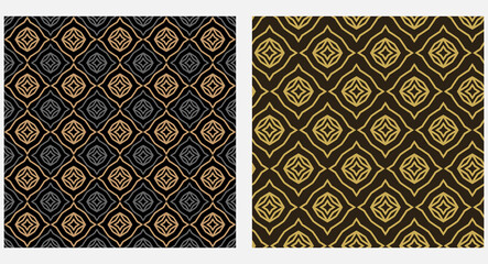 Stylish geometric patterns, background image, wallpaper texture on a black background. Vector graphics.
