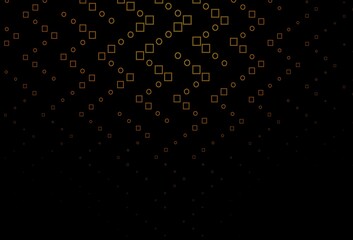 Dark Yellow, Orange vector pattern with crystals, rectangles.
