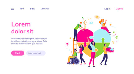 Stylized volunteers help charity and sharing hope isolated flat vector illustration. Cartoon abstract social team or group with humanitarian support. Donation and aid community concept