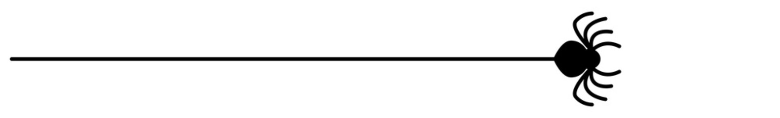 Spider Icon Black | Halloween Illustration | Arachnid Hanging Symbol | Thread Logo | Scary Sign | Isolated | Variations