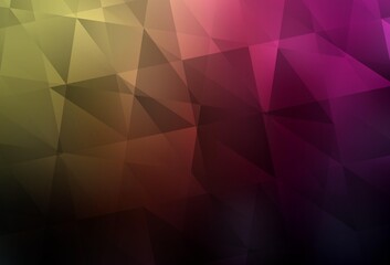 Obraz premium Dark Pink, Yellow vector abstract mosaic backdrop.