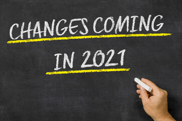 Changes Coming in 2021 written on a blackboard