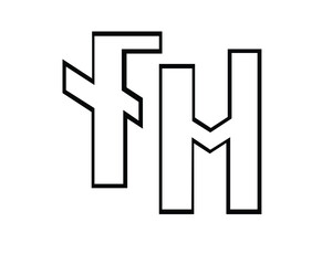 t and d, u and n, u and p and f and h logo designs and logo letters