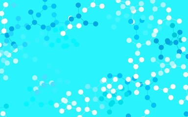 Light Blue, Green vector pattern with artificial intelligence network.