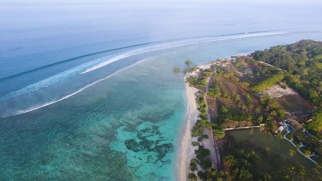 4K Aerial Drone footage and high view of Beautiful tropical Island