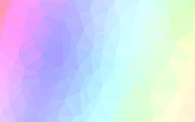 Light Multicolor, Rainbow vector polygonal background. A vague abstract illustration with gradient. Template for a cell phone background.