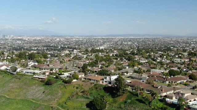 Los Angeles Downtown From Baldwin Hills Zoom Out