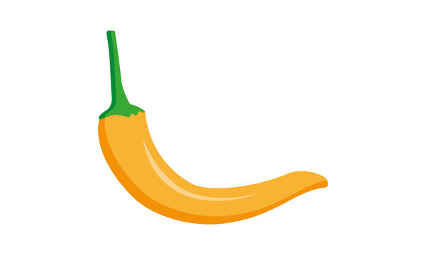 Yellow Hot Chili Pepper Vector Illustration