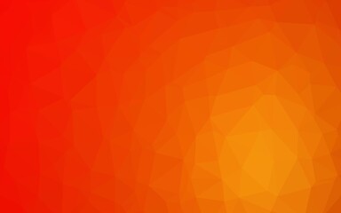 Light Red, Yellow vector triangle mosaic cover. A sample with polygonal shapes. Textured pattern for background.