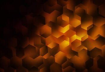 Dark Orange vector polygon abstract background.