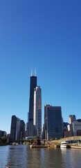 Obraz na płótnie Canvas View of the skyline of Chicago