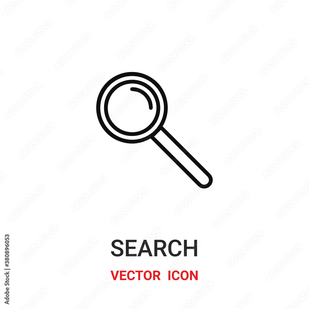 Poster search icon vector symbol. magnifying glass symbol icon vector for your design. modern outline icon 