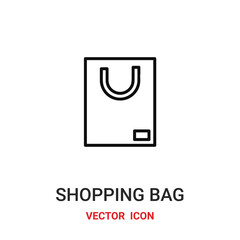 Shopping bag vector icon. Modern, simple flat vector illustration for website or mobile app.Shopping symbol, logo illustration. Pixel perfect vector graphics