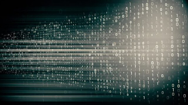binary data cycling on and off 1s and 0s