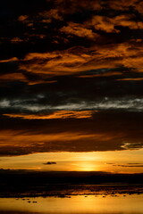 Fototapeta premium sunset over the lake