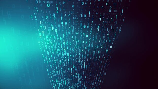 the code of a computer program in virtual space. Technology interface Computer data Digital screen