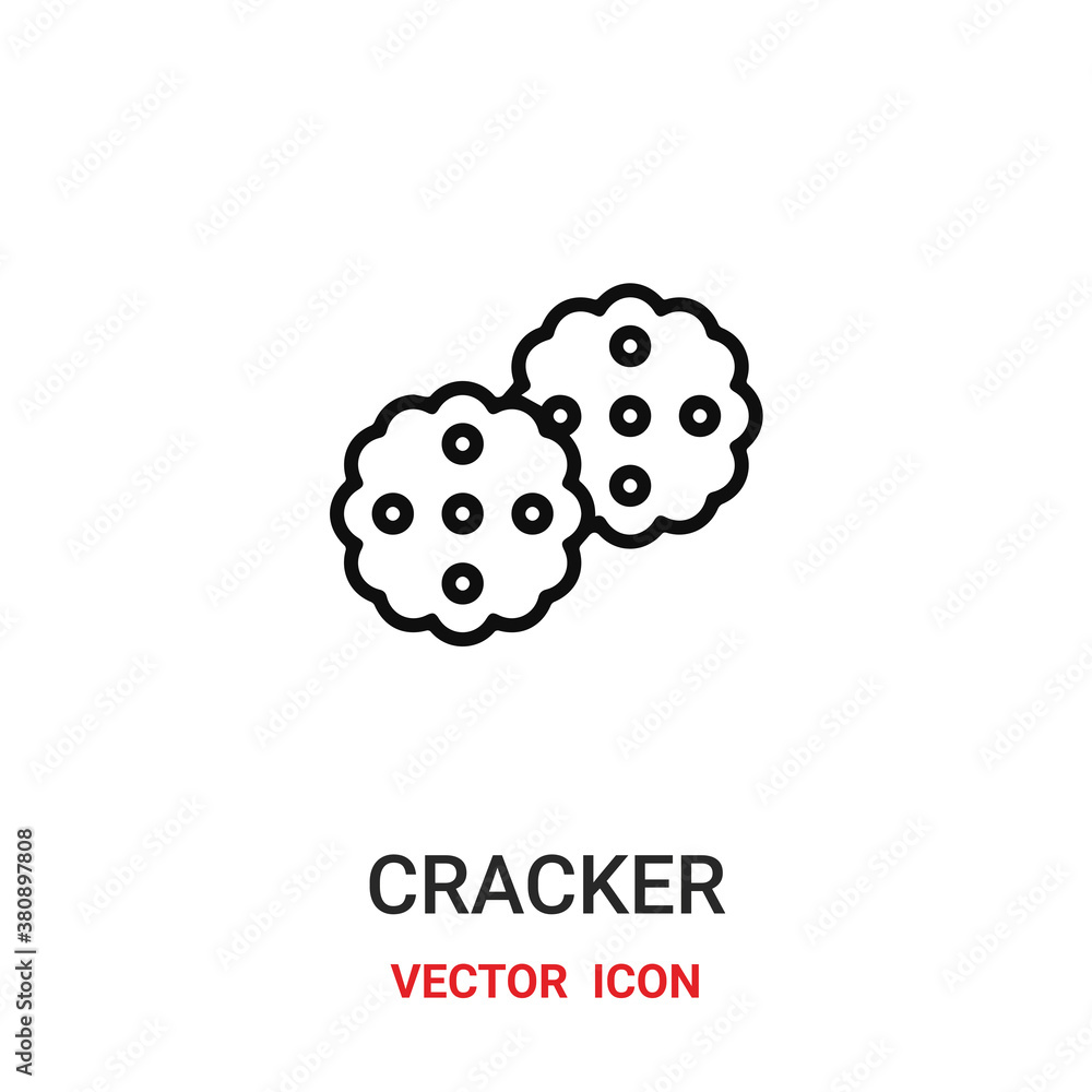 Poster cracker vector icon. modern, simple flat vector illustration for website or mobile app.biscuit symbo
