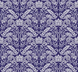 Rich beautiful Royal pattern in Victorian style for furniture decoration, textiles, packaging. Seamless floral pattern.
