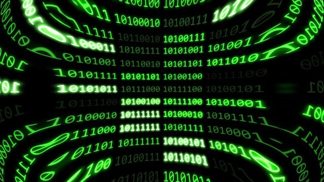 Digital Data Number Code Animation Background