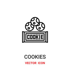 Cookie vector icon. Modern, simple flat vector illustration for website or mobile app.Biscuit symbol, logo illustration. Pixel perfect vector graphics