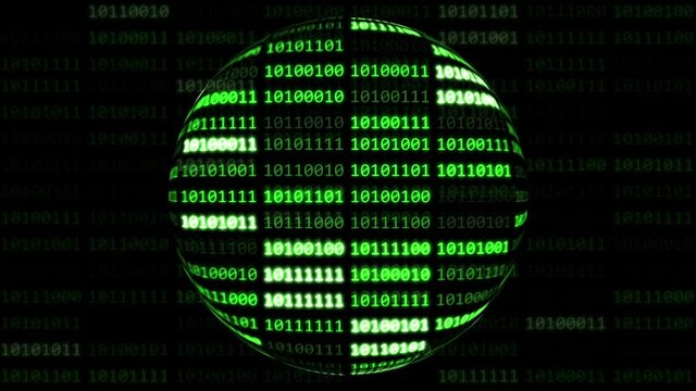 Digital Data Number Code Animation Background