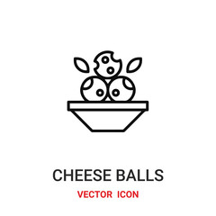 Cheese ball vector icon. Modern, simple flat vector illustration for website or mobile app.Cheese ball symbol, logo illustration. Pixel perfect vector graphics	