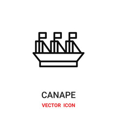 Canape vector icon. Modern, simple flat vector illustration for website or mobile app.Snack symbol, logo illustration. Pixel perfect vector graphics	