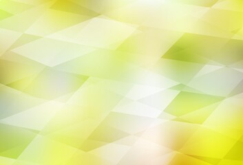 Light Green, Yellow vector template with rhombus.