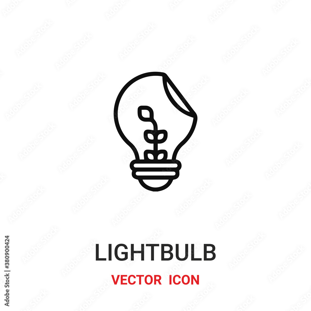 Poster lightbulb vector icon. modern, simple flat vector illustration for website or mobile app.idea and in