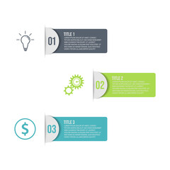  3 steps of business infographic vector