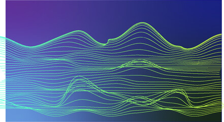 Dynamic abstract linear motion wave 