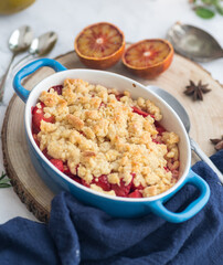 Apple and strawberry crumble