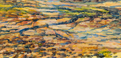 oil painting fragment, abstract illustration