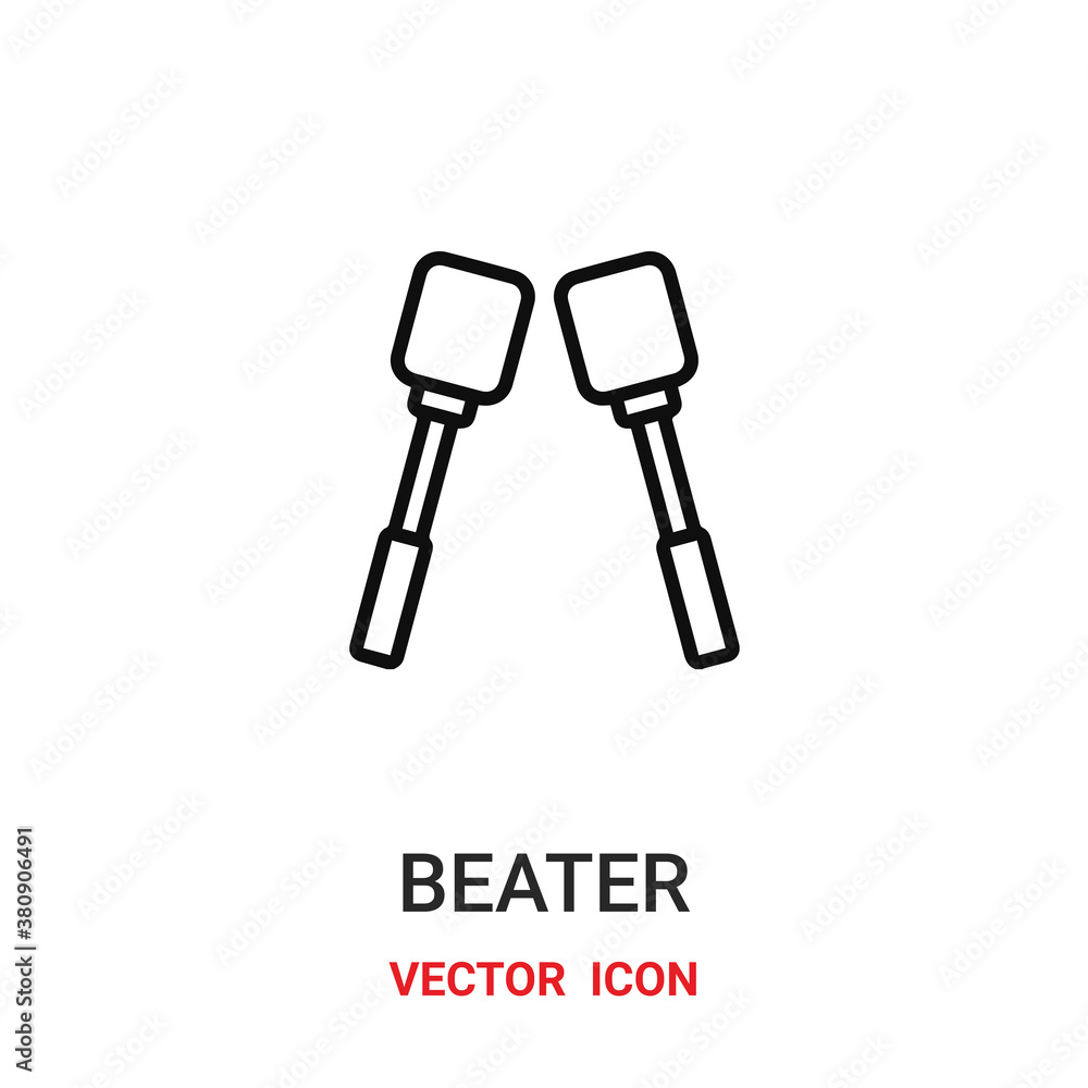 Poster beater icon vector symbol. beater symbol icon vector for your design. modern outline icon for your w