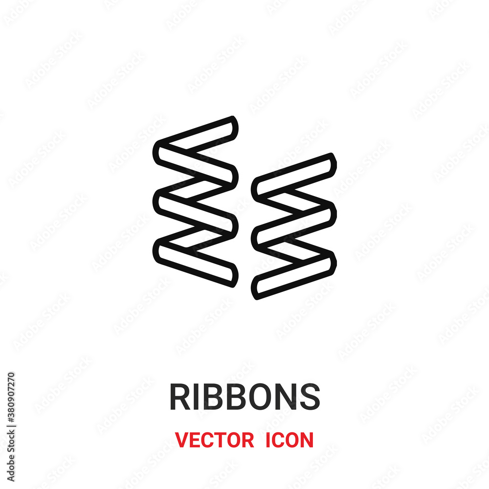 Poster ribbons icon vector symbol. ribbons symbol icon vector for your design. modern outline icon for your