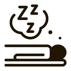 Human Sleep Biohacking Icon Vector . Contour Illustration