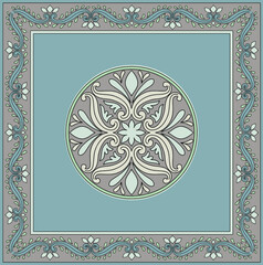 Medallion Vintage multi color pattern in Turkish,Indian style. Endless pattern can be used for ceramic tile, wallpaper, linoleum, textile, web page background. Vector