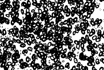 Black and white vector template with circles.