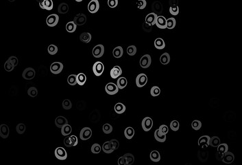 Dark Silver, Gray vector template with circles.