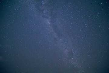 Southern hemisphere night sky photographed with long exposure.