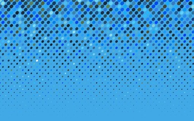 Light BLUE vector banner with circles, spheres. Abstract spots. Background of Art bubbles in halftone style with colored gradient.