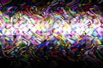 Colorful glass distort wave pattern.