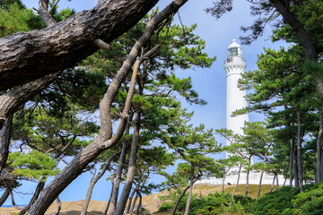 Fototapeta premium 出雲日御碕灯台 島根県出雲市 Izumohinomisaki Lighthouse Shimane-ken Izumo city