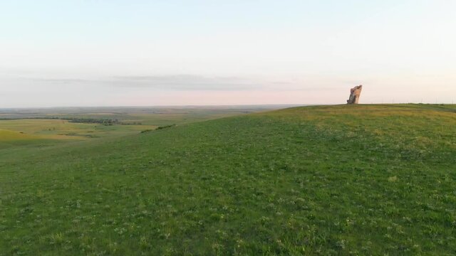 Rising video with Teter Rock in the Kansas Flint Hills.