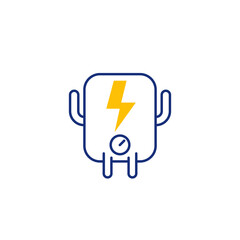 electric system line icon on white